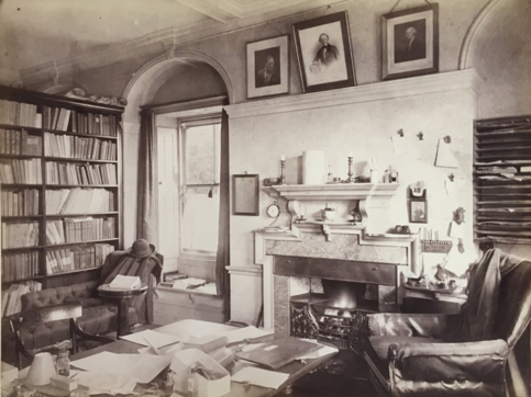 Lo studio di Darwin a Down House nel 1882